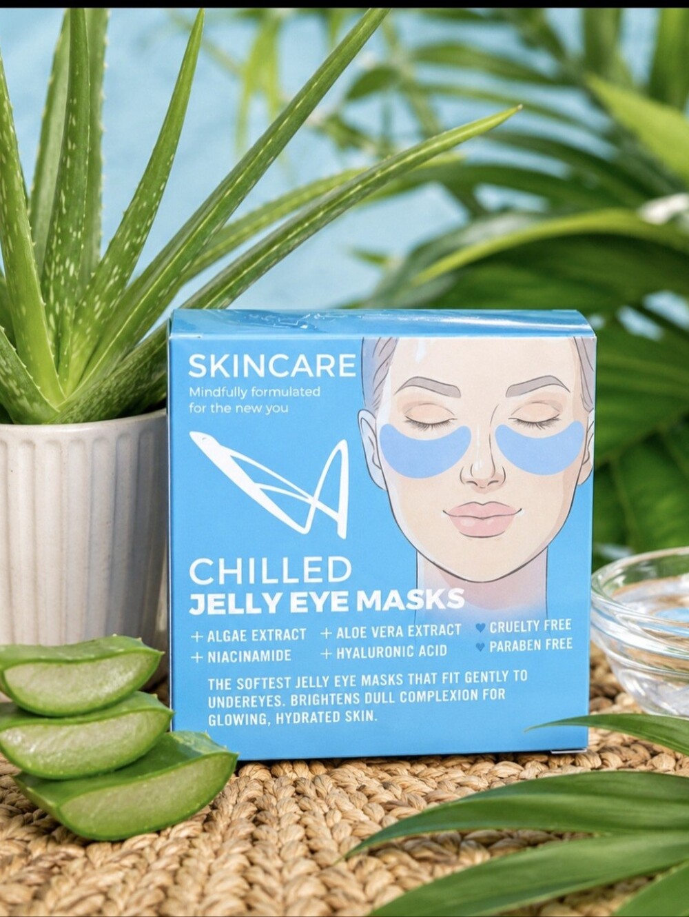 LA SPLASH Skincare Chilled Jelly Eye Masks 30 Hydrating Under Eye Patches NEW